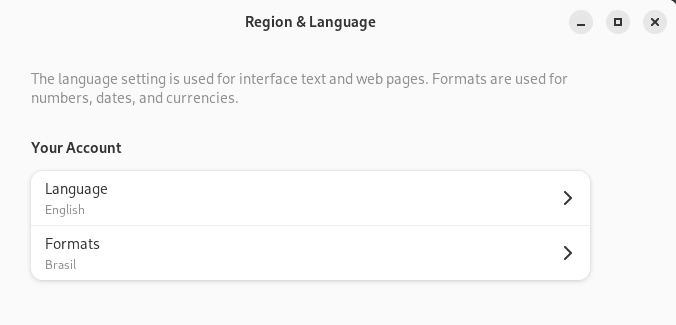 Region and Language